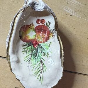 Hand-Painted Oyster Shell Ornament